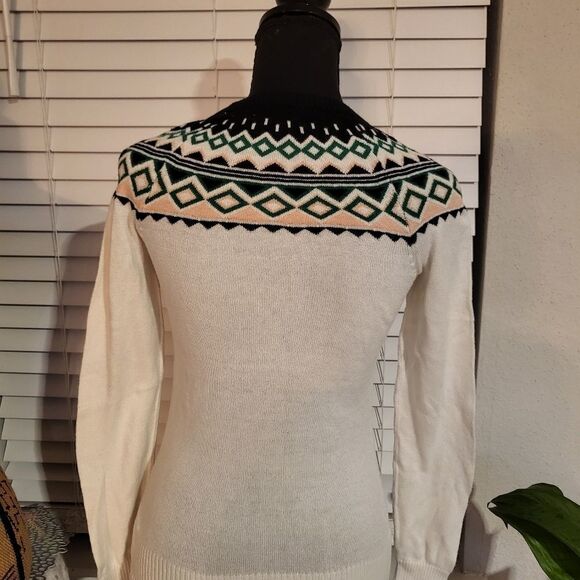 Merona sweater size XS crew neck cream color - Picture 4 of 6